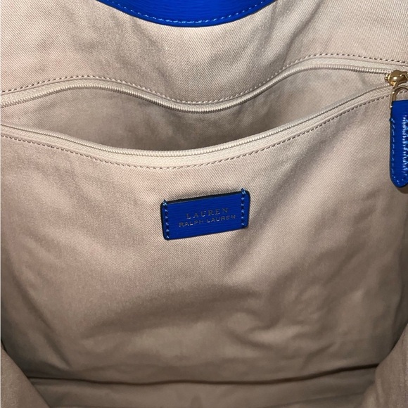 Lauren Ralph Lauren Crochet Straw Tote Bag like new - Picture 5 of 6